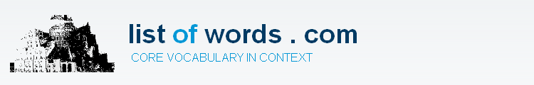 List of Words - Vocabulario minimo con ejemplos